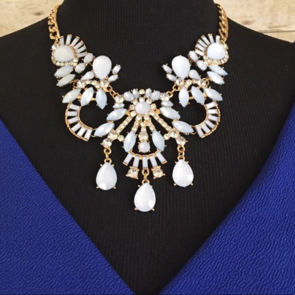Pastel Blue Statement Necklace